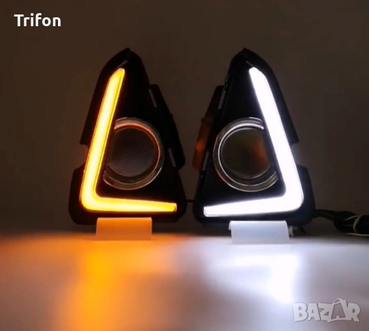 Led дневни светлини и мигачи за Тойота Рав 4 от 2015 до 2018 г. , снимка 3 - Аксесоари и консумативи - 53733218