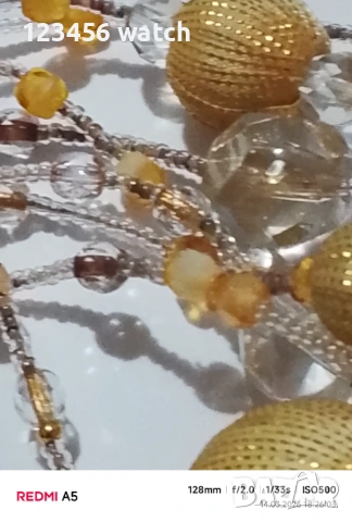 Красива гривна от чушки стъклени кристали сваровски, снимка 3 - Гривни - 53843321