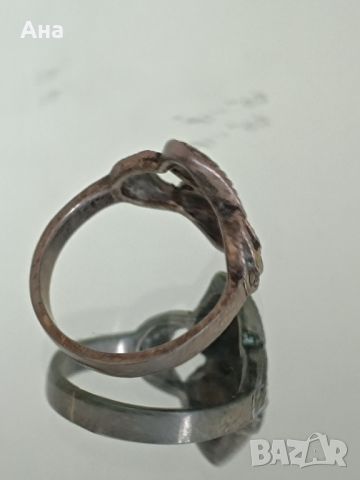 Старинен сребърен пръстен , снимка 2 - Пръстени - 46246404