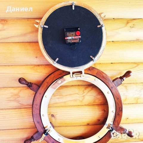 Стенен винтидж часовник с формата на рул. , снимка 3 - Сувенири от дърво - 48436691