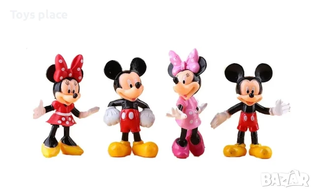 Лот 6бр фигурки Мини и Мики Маус Minnie mouse , снимка 2 - Фигурки - 50780409