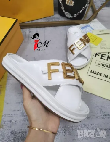 дамски чехли Fendi , снимка 3 - Чехли - 48576141