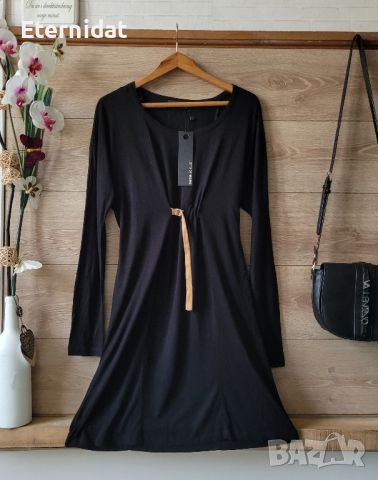 Черна спортно елегантна рокля ХЛ 