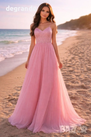 🎀Елегантна Дамска Рокля в Розово