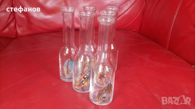 Тънкостенни юзчета, с картинки, рибарски, 50 мл, 6 бр, снимка 8 - Антикварни и старинни предмети - 50856670