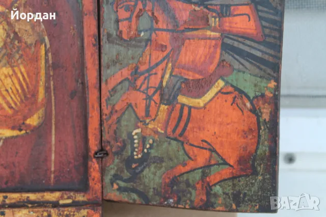 Домашна Българска икона триптих , снимка 15 - Икони - 50071461