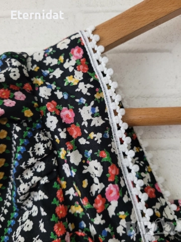 Нова дълга бохо рокля памучна материя на цветя с дантела , снимка 8 - Рокли - 51498423