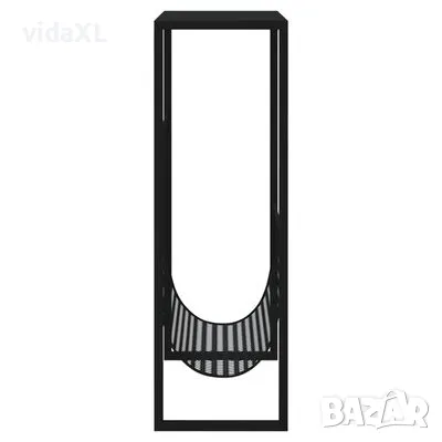 vidaXL Поставка за списания, черна, 35x15x45 см, стомана(SKU:331668), снимка 5 - Други - 49194622