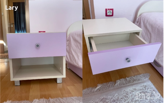 Легло с матрак, ракла, шкал-ракла и нощно шкафче, снимка 6 - Бебешки легла и матраци - 52926304