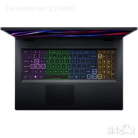 Acer Nito 5/17.3” 144Hz/i7-12650H 24MB/RTX 4060 8GB/1TB/16GB DDR5, снимка 4 - Лаптопи за игри - 53666368
