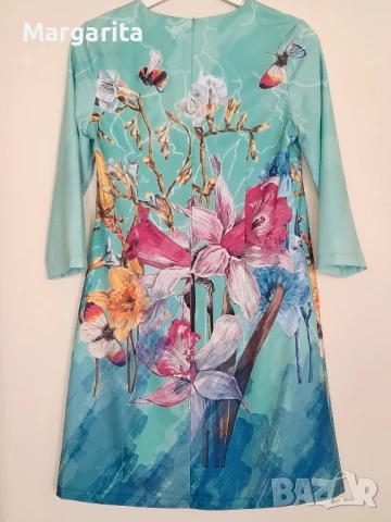 Рокля флорална размер М, снимка 2 - Рокли - 50853655