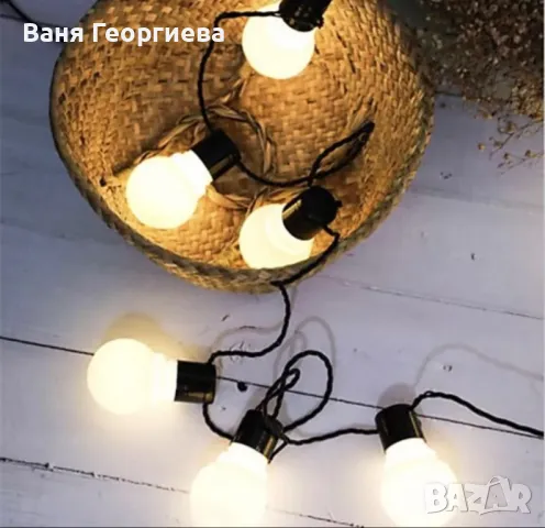 20 LED Соларни Лампички Соларна Батерия Слънчево Зареждане, снимка 4 - Соларни лампи - 49396714