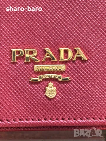 Prada Small Card Case Wallet Red Saffiano , снимка 5 - Портфейли, портмонета - 49383353