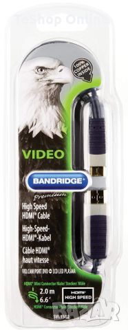 Високоскоростен HDMI мини кабел 2.0 M - SVL1502 Bandridge, снимка 1 - Кабели и адаптери - 46395709