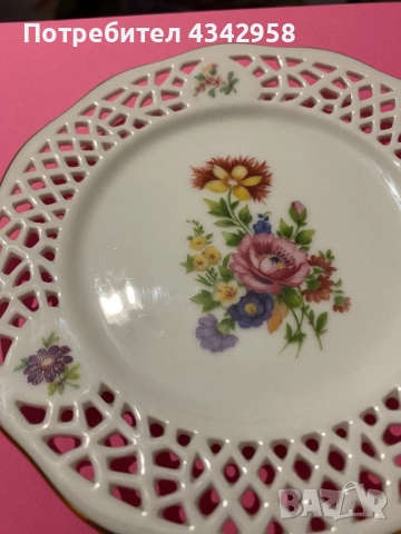Порцеланови винтидж чинийки. Германия., снимка 4 - Антикварни и старинни предмети - 52860863