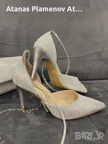 Официални дамски обувки на токчета и чанта, снимка 4 - Дамски елегантни обувки - 45081024