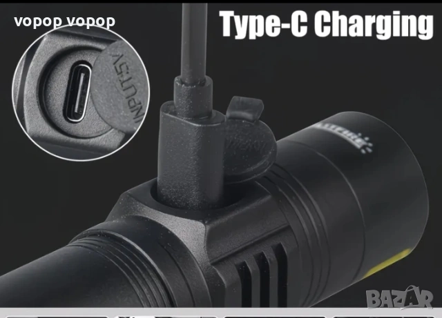 Силен УВ (UV) фенер с  365нм филтър, истинска черна светлина, НЕ излъчва виолетова 395нм., снимка 6 - Друго търговско оборудване - 53604153