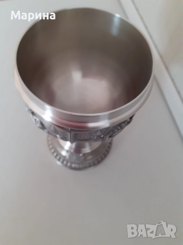 Чаши с чинийка от калай Antik*Vintage #90, снимка 14 - Антикварни и старинни предмети - 51709305