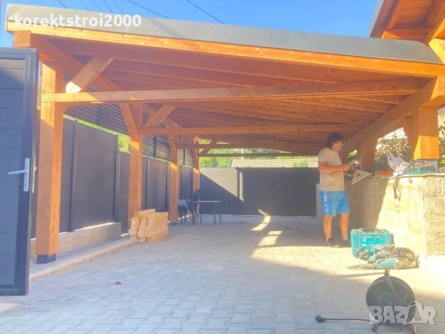 Ремонт на покриви, Дървени навеси, Изграждане на дървени навеси, Беседки, Перголи. , снимка 6 - Ремонти на покриви - 32467658