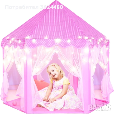 Голяма Детска Палатка "Замък" за Стая 4755, снимка 5 - Играчки за стая - 52540566