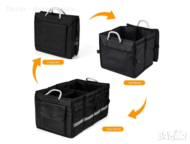 Многофункционален сгъваем органайзер за багажник – водоустойчив с алуминиеви дръжки, снимка 6 - Аксесоари и консумативи - 53798593