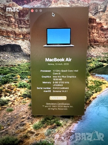 Apple MacBook Air 13” – i5, 512GB SSD, снимка 2 - Лаптопи за работа - 53075744