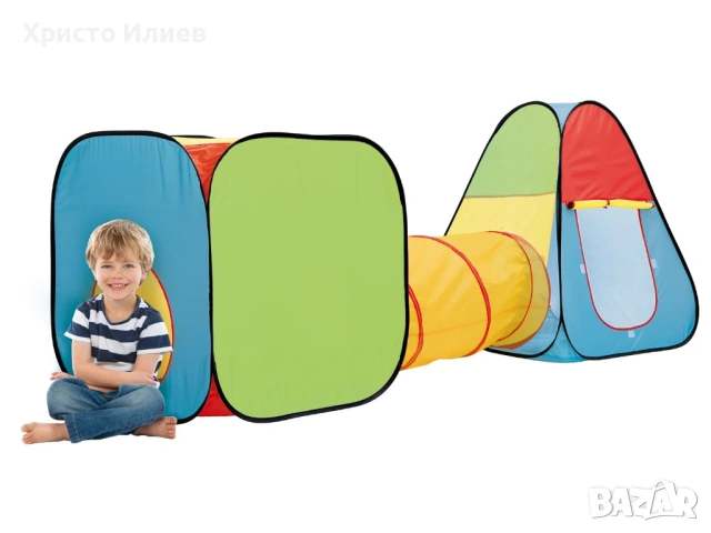 Палатка за игра с тунел 2 цвята, снимка 3 - Други - 53821817