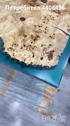 Маса от епоксидна смола и дърво, снимка 5 - Маси - 52548003