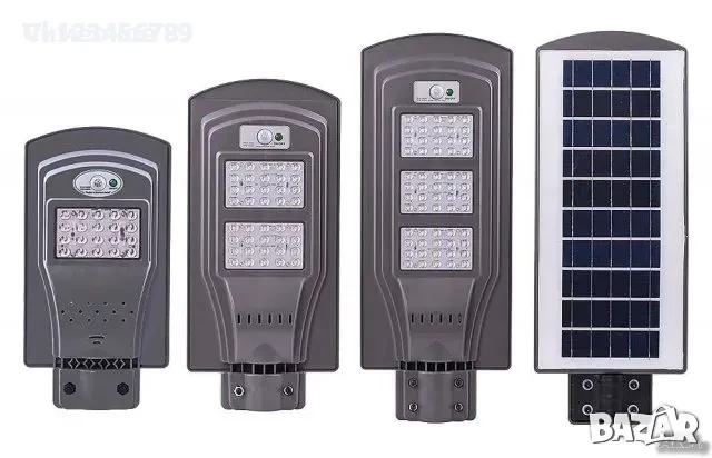 Соларна лампа 20W,40W,60W, 90,180,270 Вата LED с датчик и дистанционно