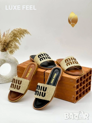 MIU MIU ✨Дамски Чехли, снимка 3 - Чехли - 54045240