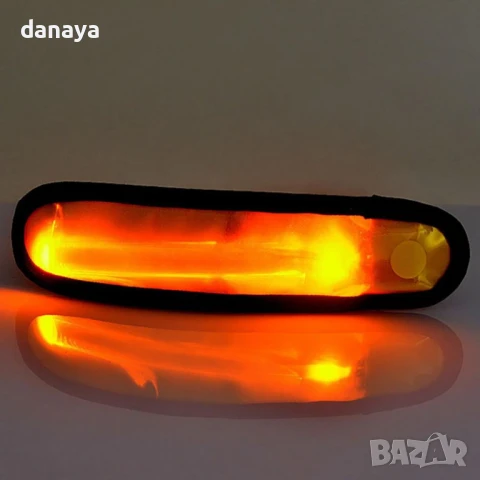 940 Аварийна светеща LED лента за ръка светлоотразителна гривна за колоездачи, снимка 8 - Спортна екипировка - 51131695