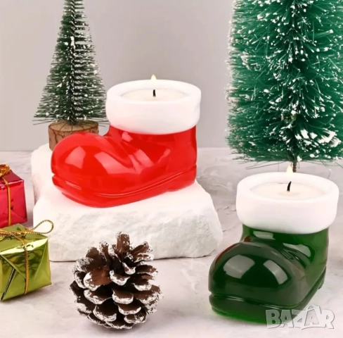 Молд бурканче свещник коледен ботуш , снимка 4 - Форми - 47610731