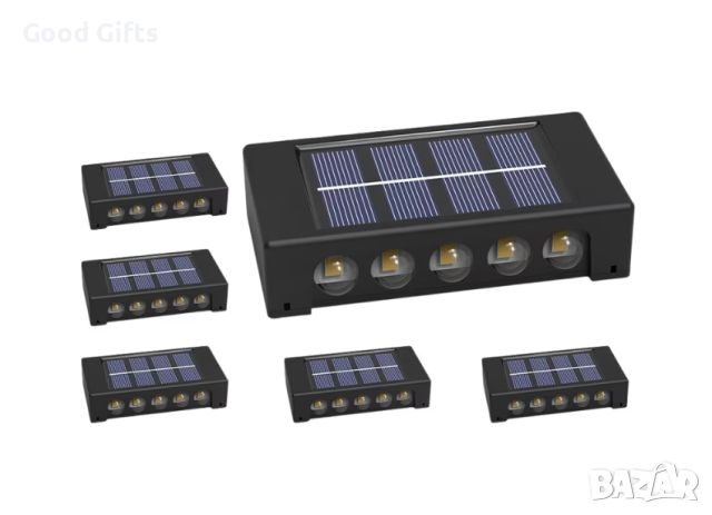 Комплект 3 броя соларни лампи за стена, Двупосочни, снимка 2 - Соларни лампи - 46170801