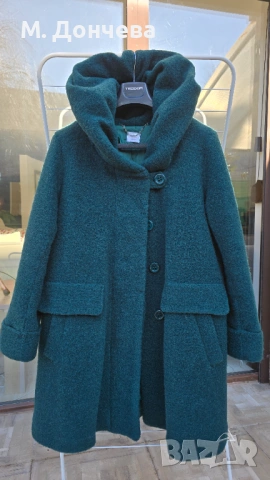 Дамско вълнено палто 2ХЛ-3ХЛ 