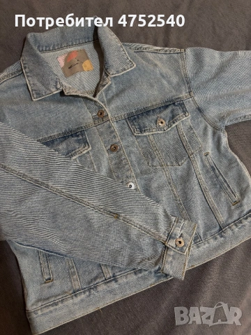 Синьо дънково яке – много добро състояние, снимка 2 - Якета - 53779618