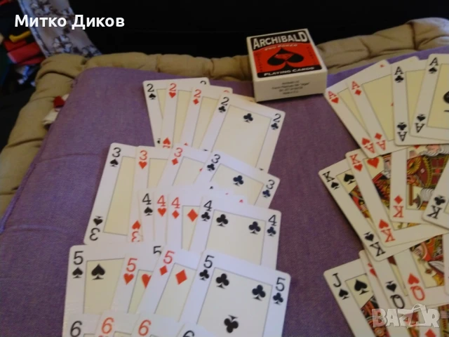 Покер карти маркови Арчибалд пластик 52 броя 87х62мм нови, снимка 11 - Карти за игра - 51006210