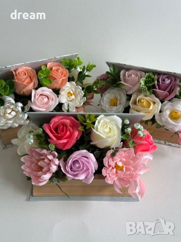 Букет от сапунени рози , снимка 2 - Декорация за дома - 40275710