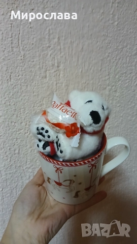 Коледна чаша с мече и лакомства , снимка 5 - Коледни подаръци - 52643830