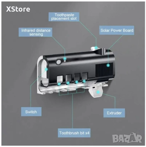 Соларен диспенсър за паста за зъби, снимка 11 - Органайзери - 51957003
