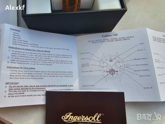 Механичен Часовник Ingersoll 1312 PD Limited Edition, снимка 8 - Мъжки - 51692880