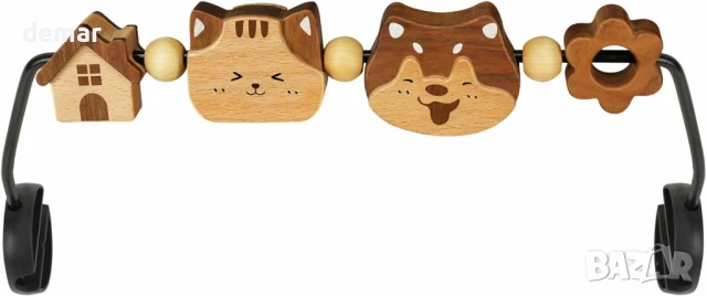 iGRATENS Бебешки играчки за шезлонг, лесни за закрепване и сваляне, въртящи се на 360°