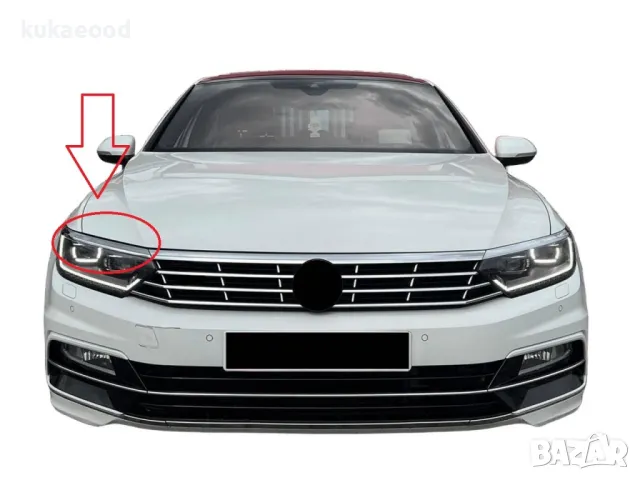 Лайстна за стъкло на фар (Комплект) за VW Passat B8 (2014-2019), снимка 2 - Части - 50018325