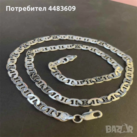 Сребърен Ланец " Mariner " , снимка 5 - Колиета, медальони, синджири - 53428548
