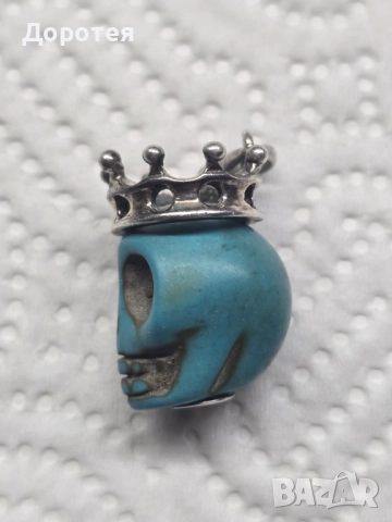 Сребърна висулка с тюркоаз, снимка 2 - Антикварни и старинни предмети - 52345894