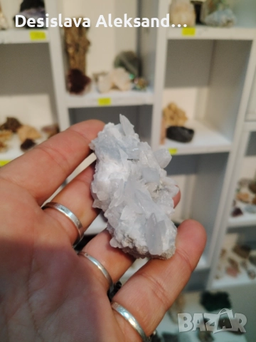Бял целестин от Мадагаскар , снимка 2 - Колекции - 51855621