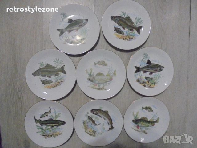 № 8511 Стари порцеланови чинии KAHLA - Комплект от 8 броя, снимка 5 - Други ценни предмети - 53584245