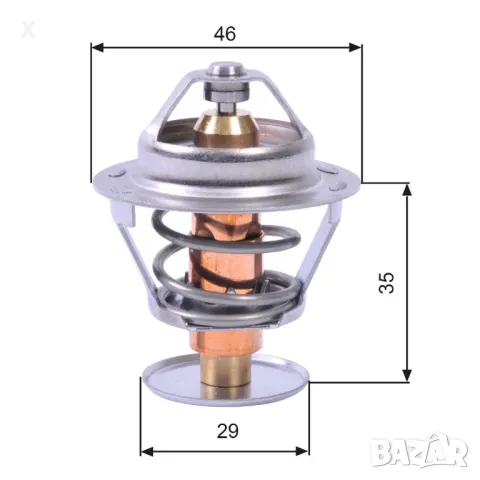 154289J VERNET Термостат 89°C CHEVROLET CITROEN NISSAN PEUGEOT ROVER 1988-2004 OE 1338.C8  96006231, снимка 1 - Части - 34448424