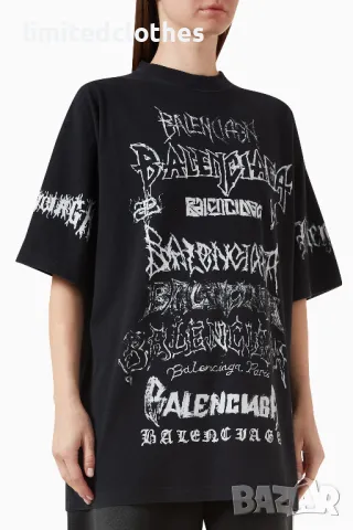 BALENCIAGA DIY Metal Logo Print Oversized Мъжка / Дамска Тениска size L (XL), снимка 5 - Тениски - 47252025