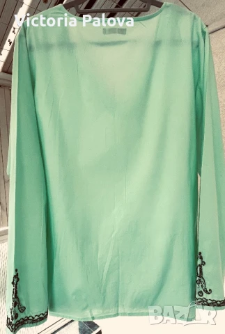 Красива блуза  SOUL REBEL индийски памук с мъниста, снимка 14 - Ризи - 50549498