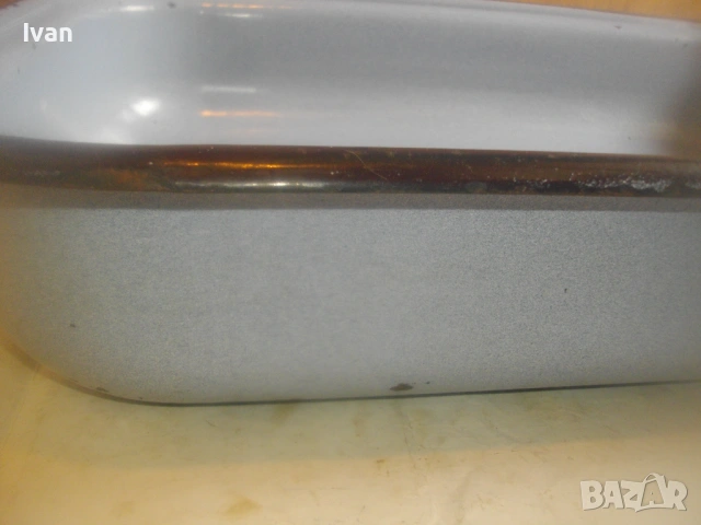 НОВА БЪЛГАРСКА голяма ТАВА ЗА АГНЕ от старото качество на Соц НРБ ЕМАЙЛИРАНА 67см/47см/13см, снимка 13 - Съдове за готвене - 54072378